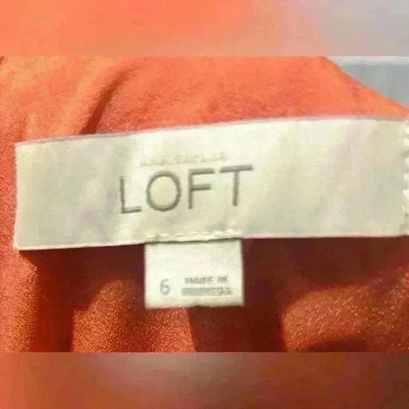 LOFT Floral Print Lace Bottom Halter Dress Size 6 Back Keyhole Zip Closure laced - Picture 6 of 8